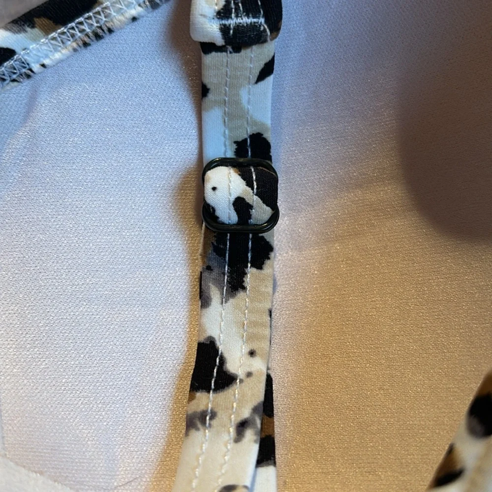 NWT Nip Tuck Swim one piece leopard print bathing suit with wrap top & ruching - Picture 5 of 16